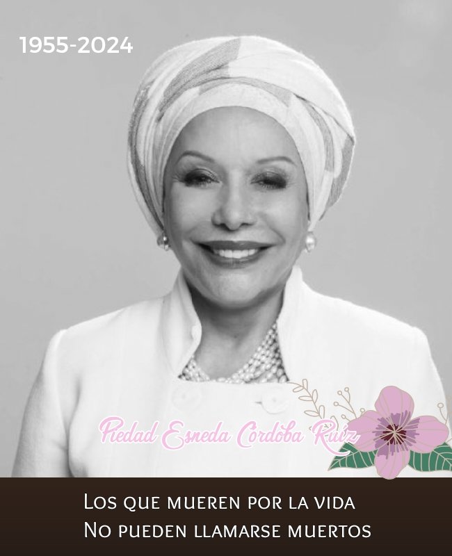 !Hasta la victoria siempre camarada!
Fuiste y serás siempre un ejemplo de mujer luchadora por un mundo más igualitario.
#PiedadCordoba 
#PiedadPorSiempre