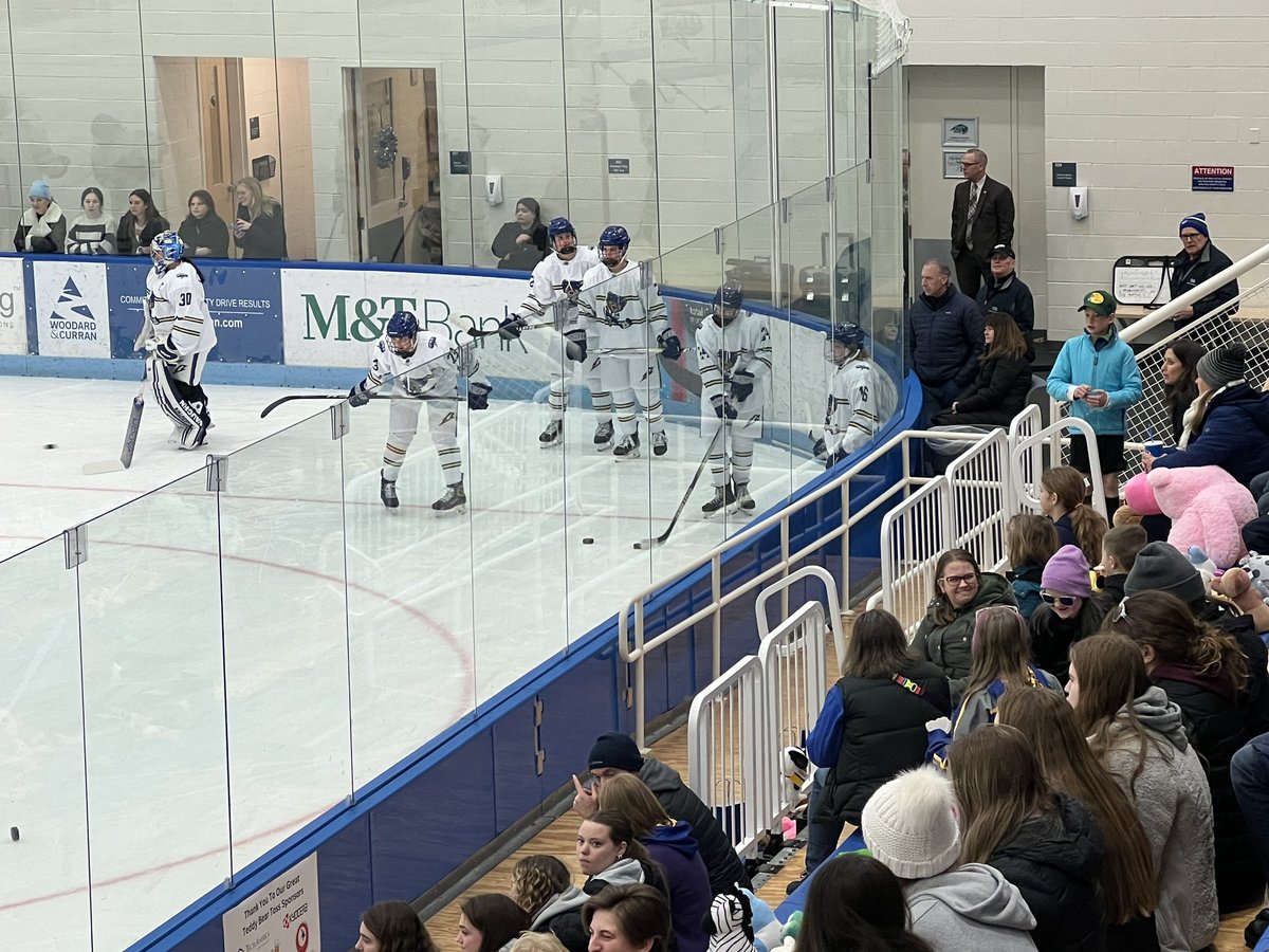 Weather warning for a downpour of stuffed animals in the Biddeford, ME area. <a href="/UNE_WHOCKEY/">UNE Women's Hockey</a> takes on <a href="/ncbison/">Nichols College Athletics</a> on Teddy Bear Toss night. Nor’easters looking sharp in all white. Watch here: athletics.une.edu/sports/2015/2/…