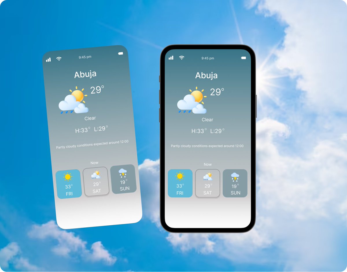 #DailyUI Day #037/100  WEATHER design.   
My Journey to 100 UI designs.