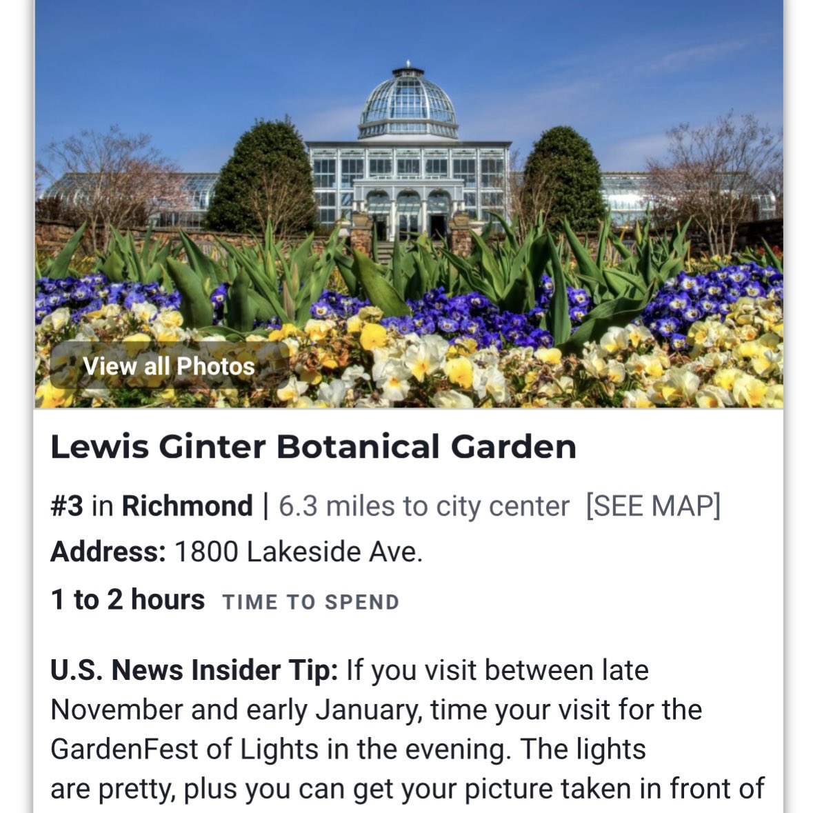 Special thanks to U.S. News and World Report Travel for ranking us #3 for, “Best Things To Do In Richmond” in their travel guide! See the full list here: travel.usnews.com/Richmond_VA/Th… #visitva #richmondva