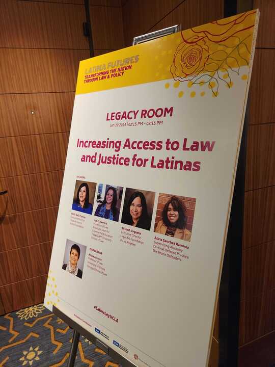 UCLAlatino's tweet photo. Language access is not a benign issue. It is crucial in justice in communities! Professor Alicia Alvarez, @BBalliTorres, Professor Luz Herrera,
Silvia R Argueta, and Alicia Sanchez Ramirez speak about the power of language to serve or block community access #latinaleyUCLA https://t.co/4RS5hpT1bJ