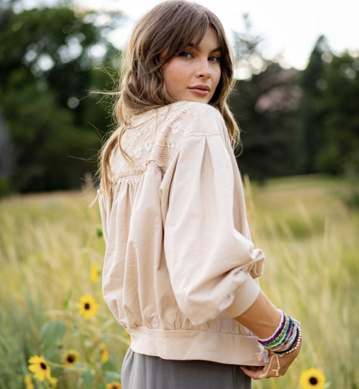 The layering piece that goes with everything - our 3BN Lorelei Jacket is a closet essential! It features a cropped, bomber style silhouette with crochet details along the front and back, zipper front closure and pockets.
l8r.it/BCxQ