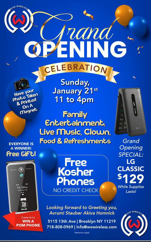 wowireless's tweet photo. Looking forward to seeing you all tomorrow at the Grand Opening of our Boro Park store! https://t.co/DmbnOtiqt9