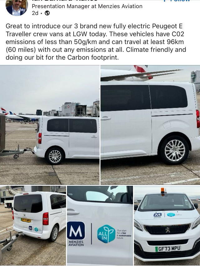 $MULN #MULN #MenziesAviation LGW with 3 Peugeot Electric Van for the crew! #MullenOne in the US soon! ⚡️🔋🚛