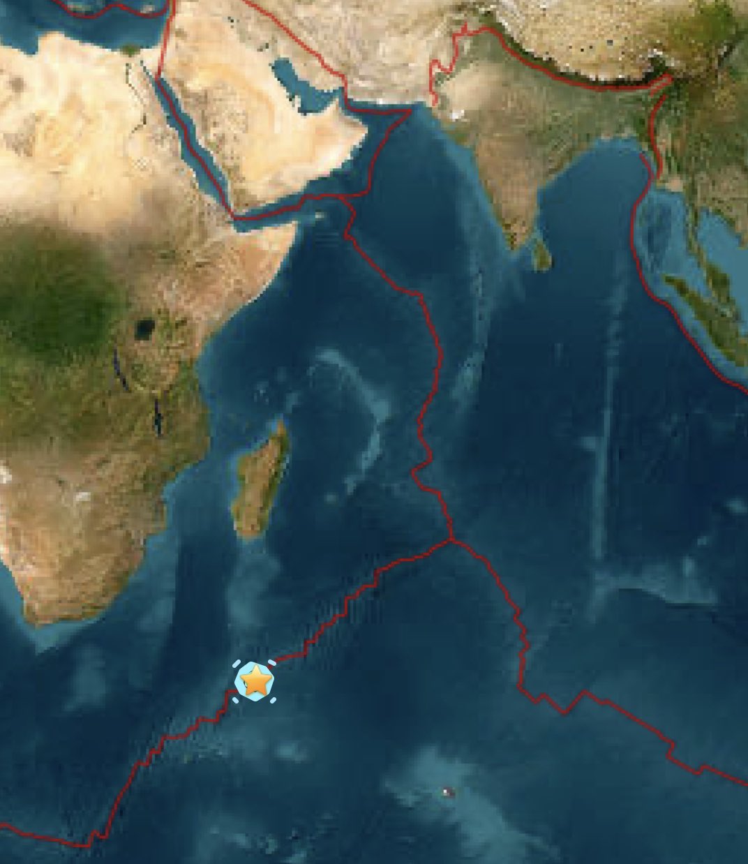 Hassan Kurusee on X: "An earthquake on Southwest Indian Ridge. 🔹Magnitude:  6.2 🔹Depth: 10 km 🔹Exact location: 39.926°S 46.189°E 🔹Time: 2024-01-20  22:09:39 (UTC) 🔹No risk to Maldives 🇲🇻 or India 🇮🇳 🔹Nearest