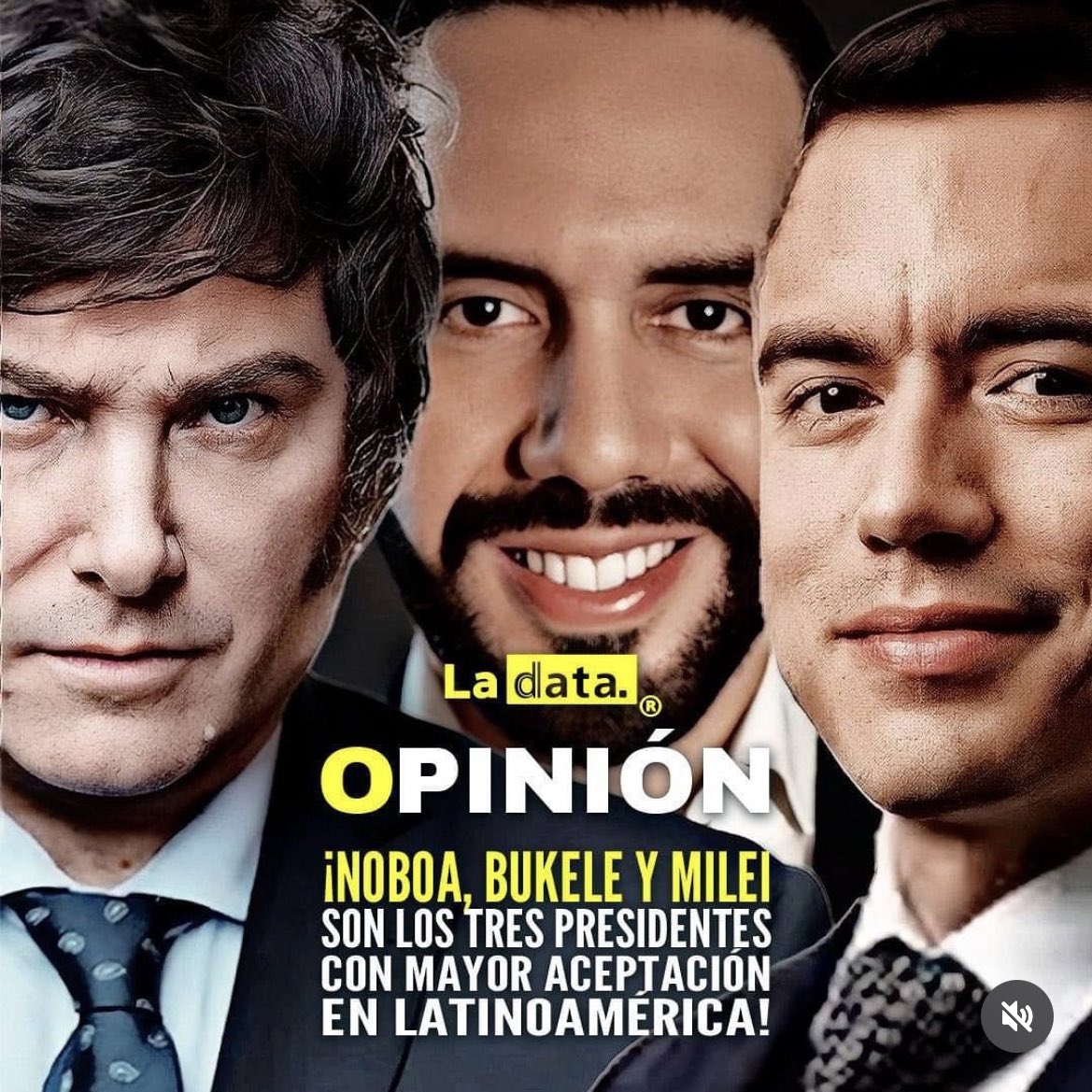 🔁 COMPARTE si apoyas a estos titanes de la libertad que le ponen freno a los delincuentes socialistas. 🔥 Gracias Javier Milei, Nayib Bukele y Daniel Noboa.