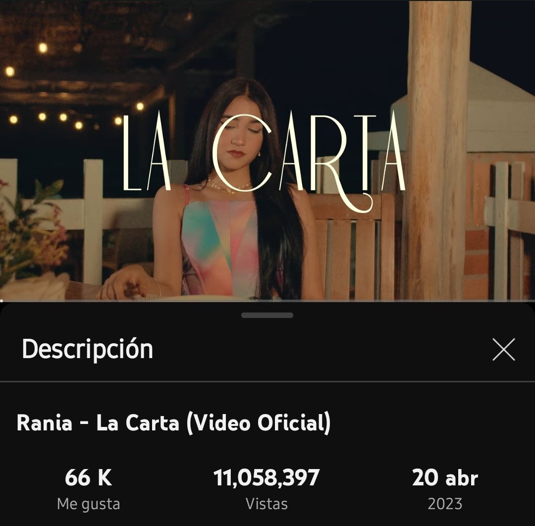 raniacmusicpy's tweet photo. Su canción más escuchada por los fans ya supera los 11M de reproducciónes en la plataforma de YouTube. https://t.co/lr0dlRrLjt