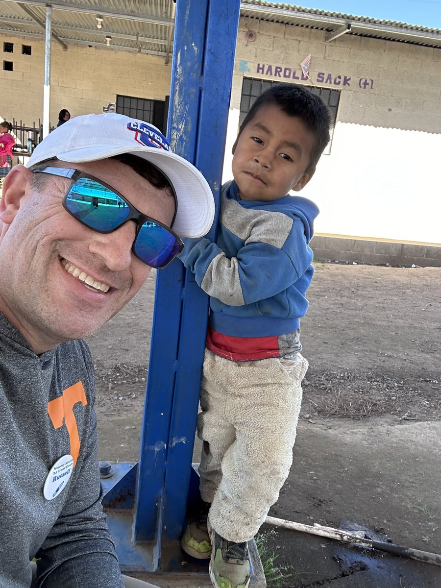 drrusselldyer's tweet photo. The #bottleschool build In Guatemala is really coming along well. Thankfully we also have time to interact and play soccer and ball with the students. Thanks @Lifetouch for this opportunity to serve! @AASAHQ #memorymission https://t.co/BwRjfxLop3