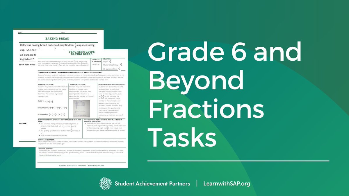The Grade 6 Do Nows fractions resource — bit.ly/3RHQktK -- pairs a student work page with a teacher's guide and will help bring students into the grade 6 fractions content. Bookmark the Fractions Collection here: bit.ly/41xJVGp

#iteachmath #mathEd #fractions