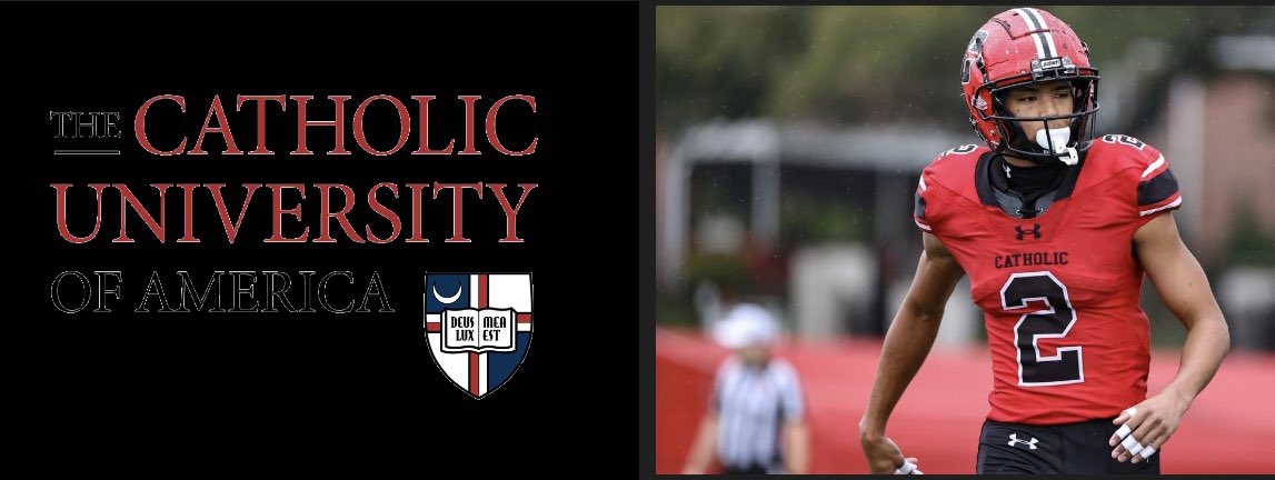 Blessed to receive my 3rd college football offer from Catholic University of America. Thank you @CoachJRut @PDS_ChargersFB @ChadGrier_