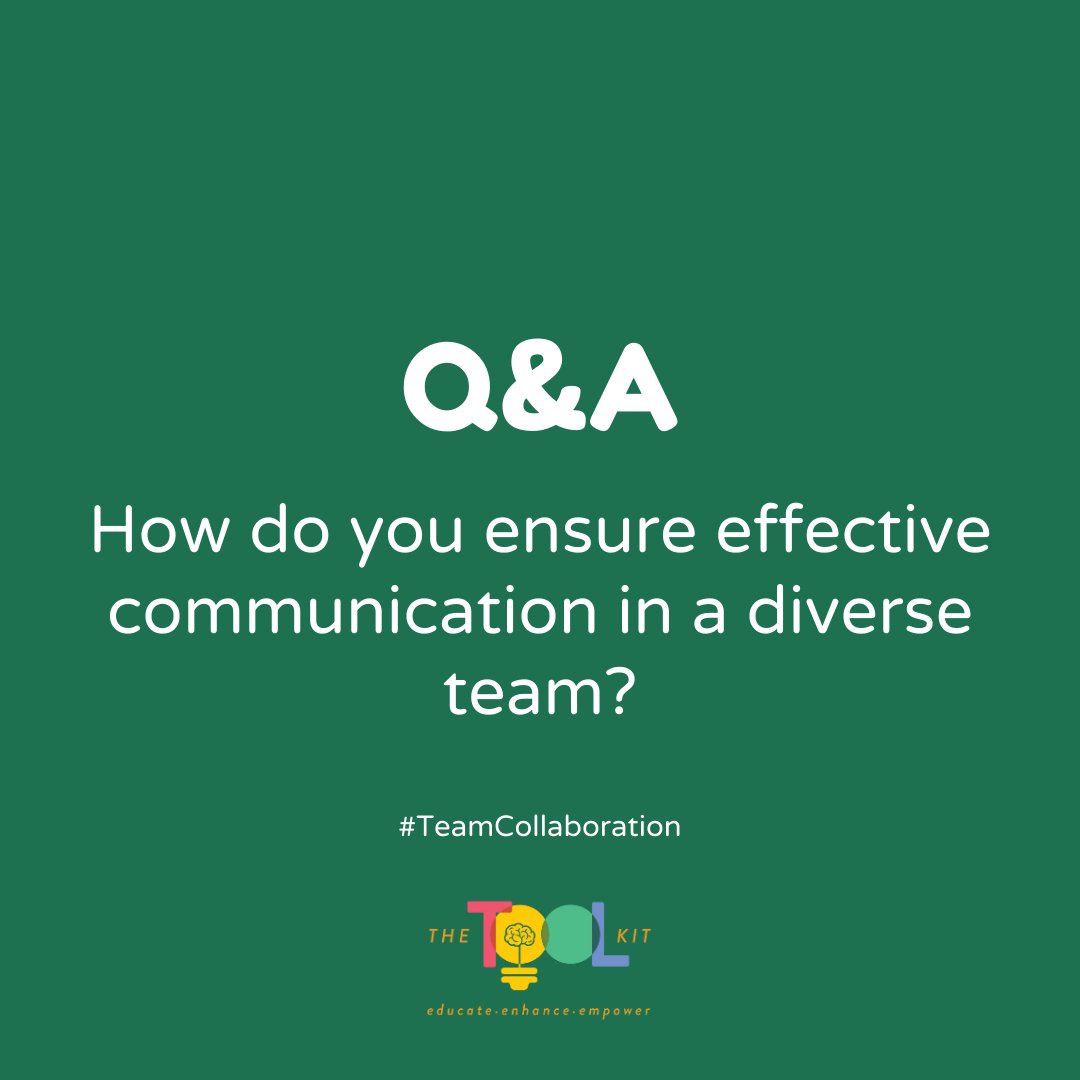 thetoolkit_in's tweet image. Diversity in teams is a strength! How do you ensure effective communication in a diverse team? Share using #TeamCollaboration! 🌐 #Inclusion