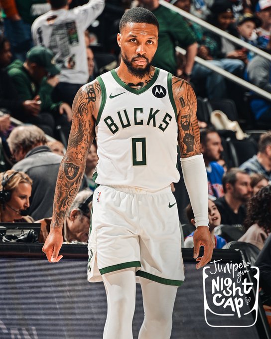 A photo of Damian Lillard looking straight ahead.
