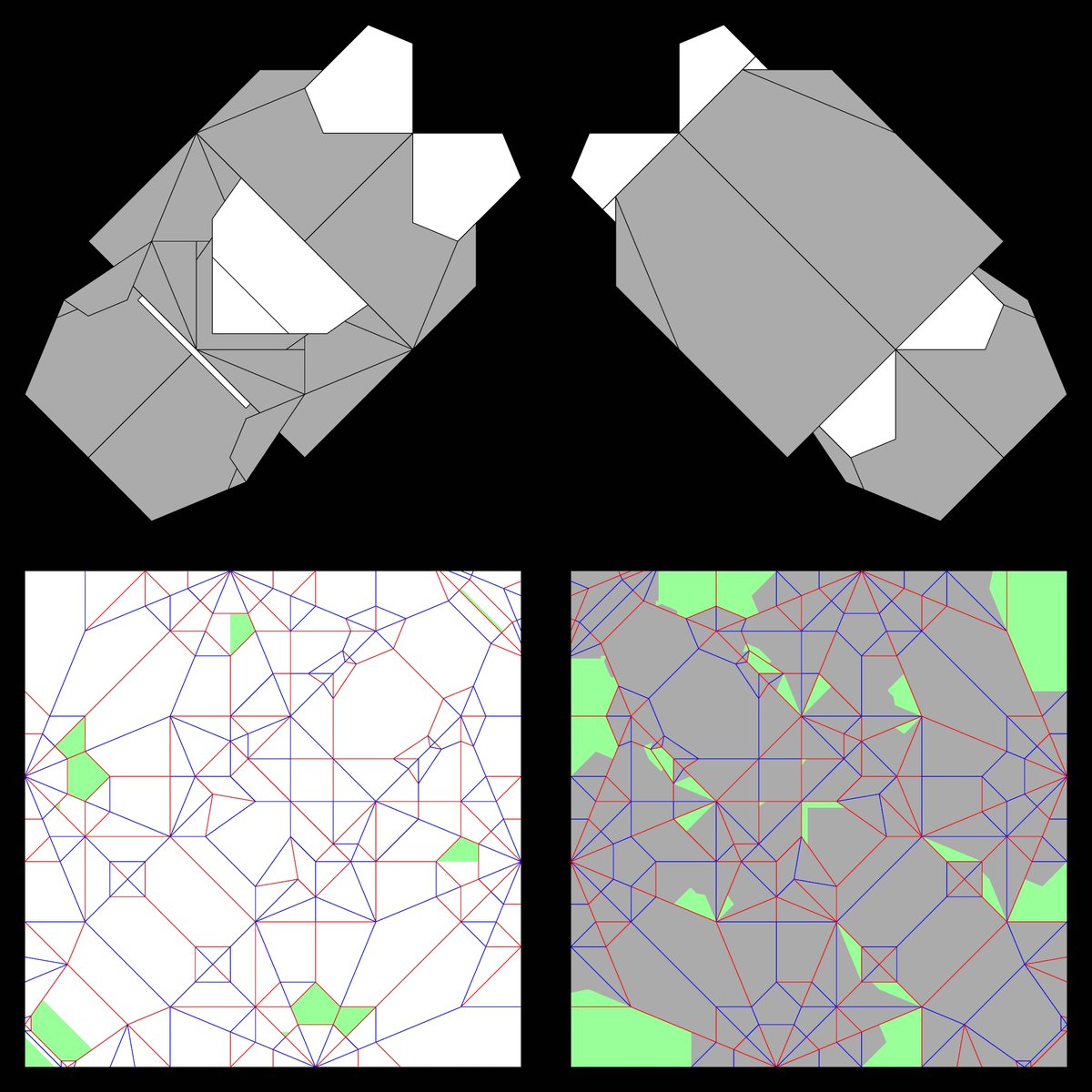Kokeshi Doll v4 by <a href="/mxfung/">Michelle Fung</a> from the Flat-Folder instagram dataset. 
.
Folded state above, crease pattern below. Colored regions of the crease pattern are visible in the folded state.
.
#flatfolder #origami