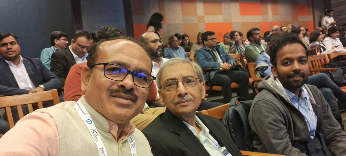 At #ISHG2024 in #Ahmedabad with Dr Alok Bhatthacarya from World without GNE Myopathy and with Dr Vasant from @TIGS_India