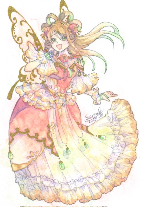 「春の妖精 プリマヴァーラ」  #水彩 #watercolor