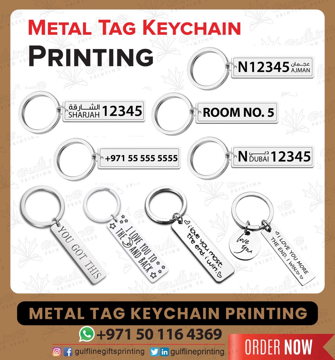 gulflinprinting's tweet image. Metal key holder
Call or WhatsApp +971501164369 for more information
#metalkeychain #carkeychain #hotelroomkeyholder #namekeyholder 
#businesscards #flagsprinting 
#flyers #aluminumtagsprinting
#giftstoredubai #giftstoresharjah
#printingservicesuae #uaeprinters 
#menuprinting