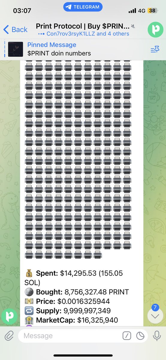 First project on <a href="/solana/">Solana</a> to give out $SOL to its holders just by holding $PRINT 💸

What makes it better is the fact the reflections are not in the native token but $SOL instead. 👏🏻

No extra sell pressure like most reflection projects we seen before 

t.me/printsolana