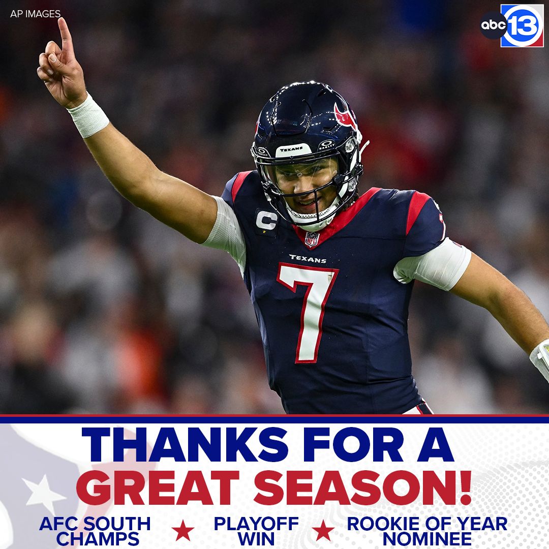 Despite Houston's exit from the postseason, the Texans had a memorable season including a playoff berth in four years and an incredible stat earned by rookie QB CJ Stroud. abc13.co/3U5QRbS