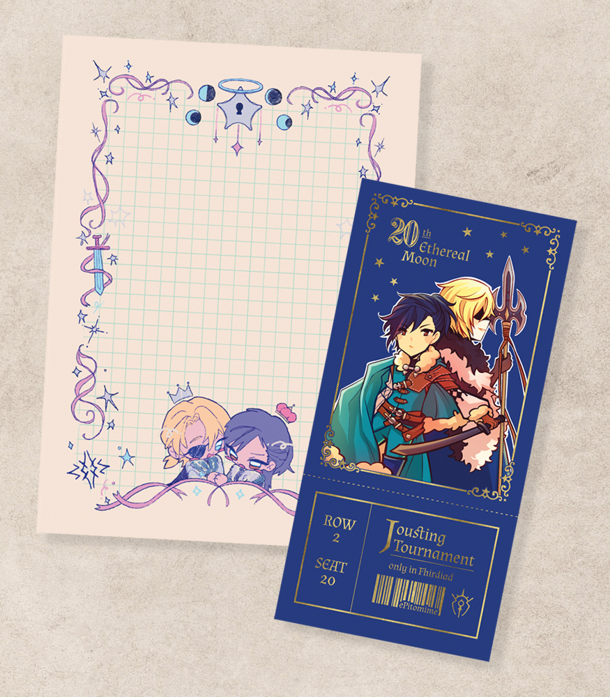 Tales of Chivalry: A #Dimilix Zine is available both in print and digitally, with a joyful assortment of royal souvenirs. And yes, every physical order will receive an extra little Dimilix treat as a thank you!

Leftover sales close February 20, 2024!