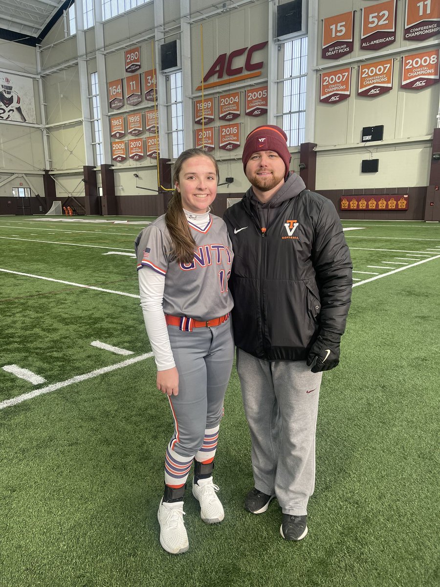 I had a great time at the <a href="/HokiesSoftball/">Virginia Tech Softball</a> camp today, working with all the coaches and players. I can’t wait to go back. <a href="/VTechSBcoach/">Pete</a> <a href="/michaellew10/">Mike Lewis</a>