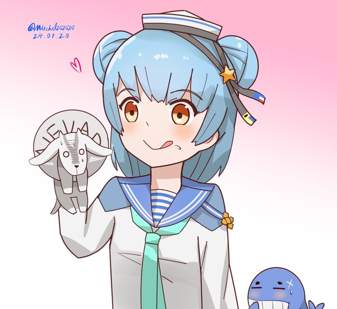 新しいお友達見つけたサムちゃん  #艦これ版深夜の真剣お絵描き60分一本勝負 #艦これ版真剣お絵描き60分一本勝負_20240120 #艦これ