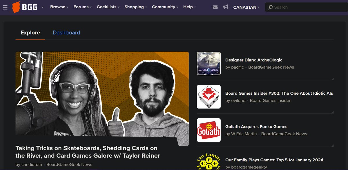 the front page of the biggest board gaming website in the world! <a href="/TropicanaCatfsh/">Taylor's Trick-Taking Table</a>