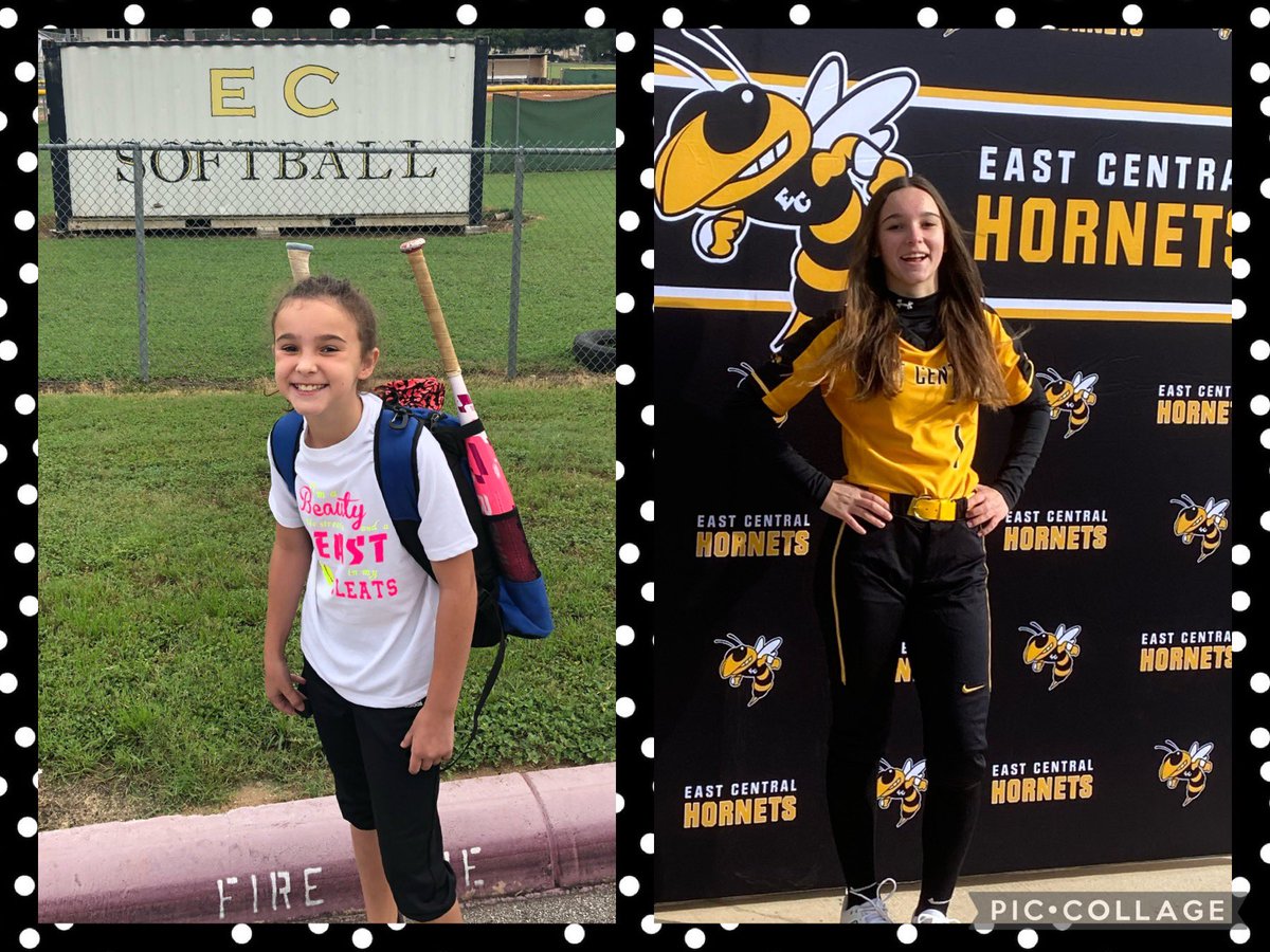 Perrymom88's tweet photo. Ugh where did the time go? Please slow down these next 4 years. I want to enjoy it and not miss anything. @_ECSoftball Growing up a Hornet! 🐝 #DontBlink @ireneperr2027 https://t.co/0FOSEB7h4o