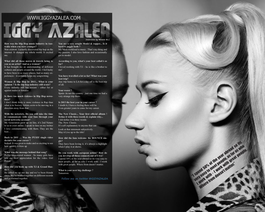 kimmisworld's tweet photo. Iggy Azalea Mr Dreamz Magazine (Fall 2013) https://t.co/eZvFuID8uK