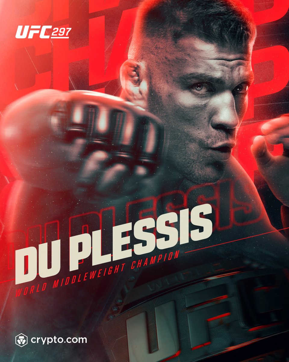 THE BELT IS GOING TO SOUTH AFRICA 🇿🇦🏆 @DricusDuPlessis defeats Sean Strickland by split decision to become the NEW middleweight champion of the world! [ #UFC297 | B2YB @CryptoCom ]