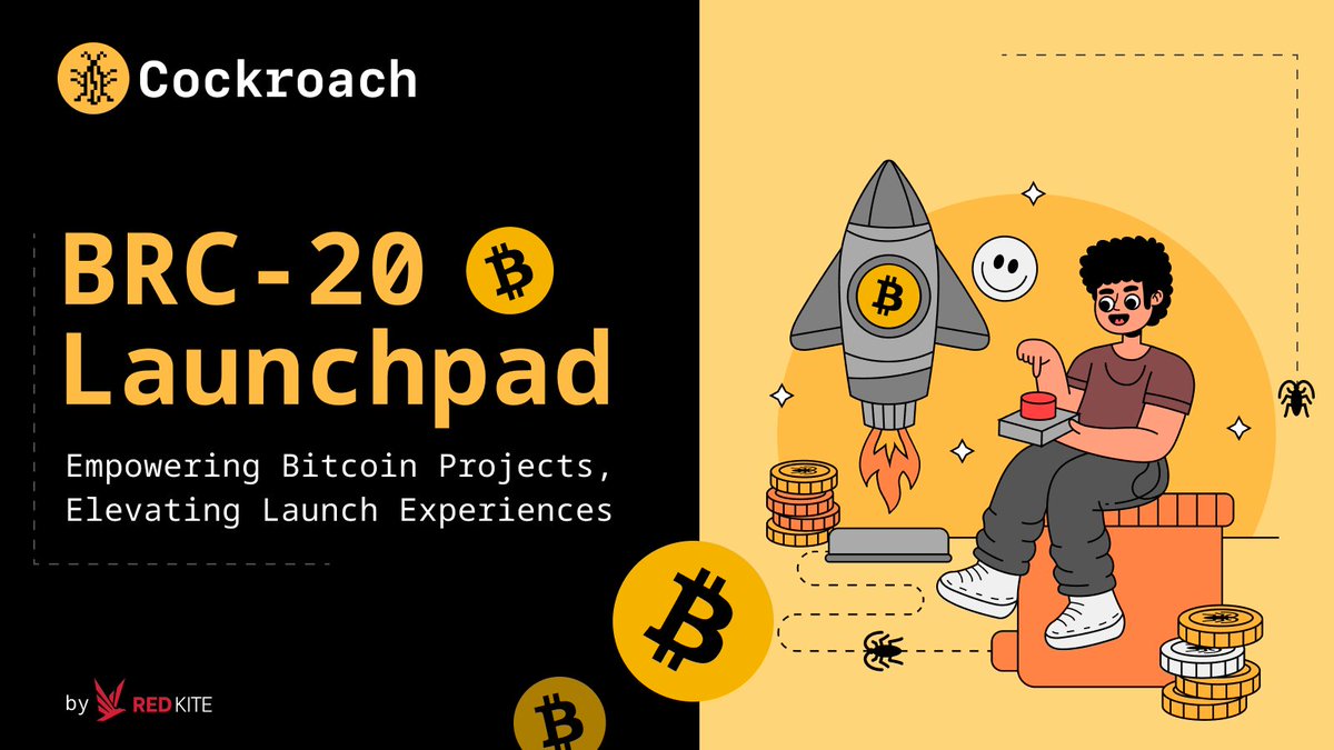 A new sky opens: 

We are thrilled to introduce Cockroach - the cutting-edge BRC-20 Launchpad! 🌐🔥

Why Cockroach? 
🟠 Ordinals Project Support 
🟠 Decentralized Fair Launch 
🟠 Bitcoin-Centric Approach

🔗 Discover more on our website: 🪲cockroach.redkitepad.com