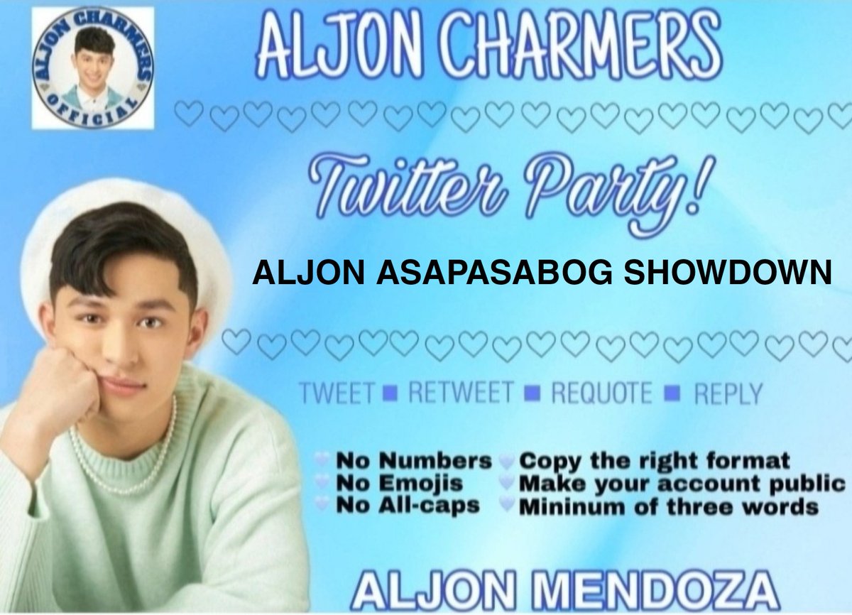 CharmersOFC's tweet photo. Our Twitter Party for Aljon's ASAP performance later starts now! 

Official Tagline:

ALJON ASAPASABOG SHOWDOWN https://t.co/1ssoRdPdnI