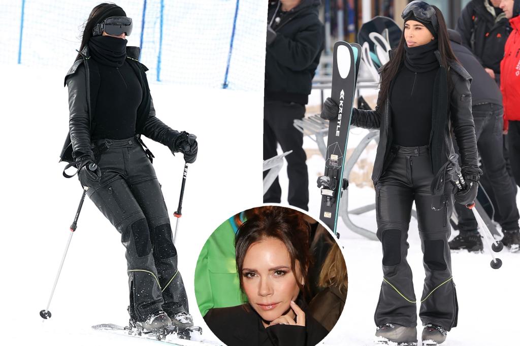 Kim Kardashian channels Victoria Beckham in $18K Chanel ski suit trib.al/Nudabnd