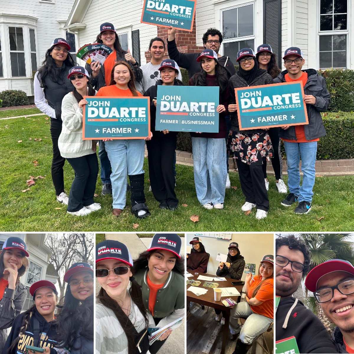 polisci_bryan's tweet photo. #TeamDuarte talked to Central Valley voters about #BankYourVote & why we need to re-elect #JohnDuarte to congress. Thank you to our incredible youth volunteers who are learning through civic engagement while fighting for a better Central Valley. #CA13 #Merced #BankYourVote https://t.co/3tYcexLxzN