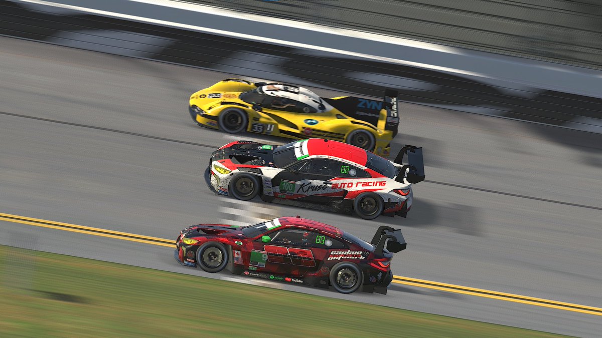Solid P2 finish for team <a href="/KruseAutoRacing/">Kruse Auto Racing</a> in the <a href="/iRacing/">iRacing</a> 24HR at <a href="/DAYTONA/">Daytona International Speedway</a> . Like 12th split or something but was super fun racing with the boys and we never crashed the car aswell! Looking forward to the next one 💯