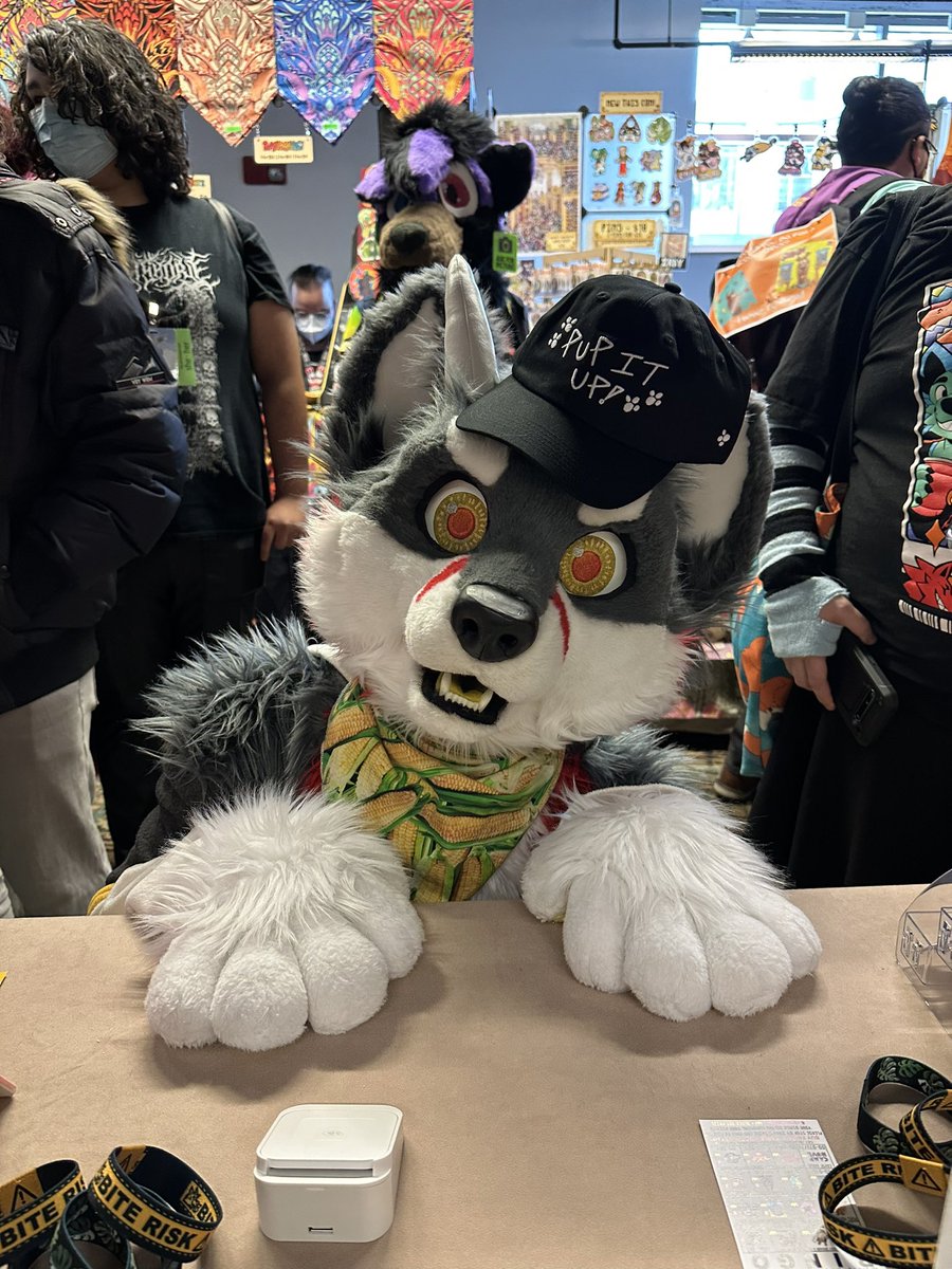 who let this dog into my market booth get OUT