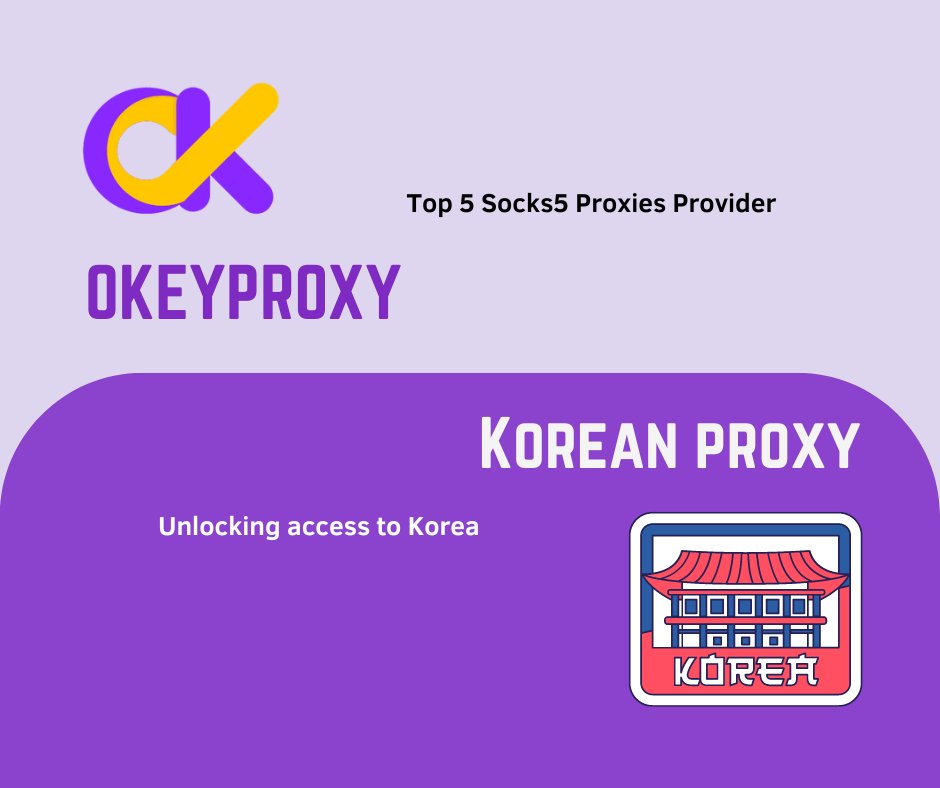 🌐Korean proxy empower users to unlock boundless access to Korean websites and online services.

🔥OkeyProxy is suitable for a variety of usage scenarios and equipment.

🔗okeyproxy.com/en

#okeyproxy #proxies #proxy #socks5proxy #webscraping #koreanproxy #IPaddress