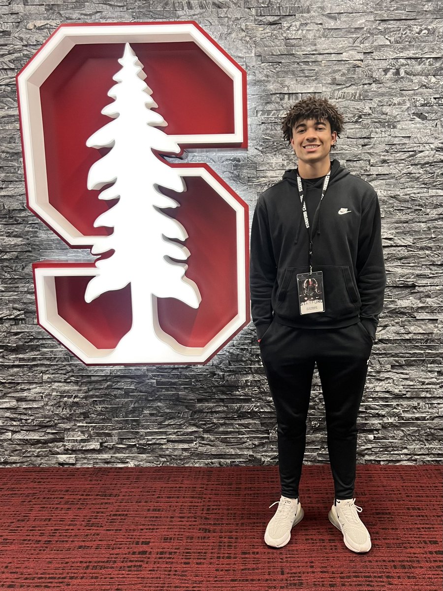 Thank you @StanfordFball and @Coach__Osborne for a great visit. #GoStanford
