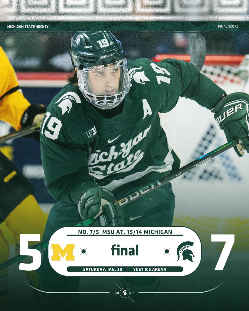 MSU_Hockey's tweet image. That’s a final in Ann Arbor.
