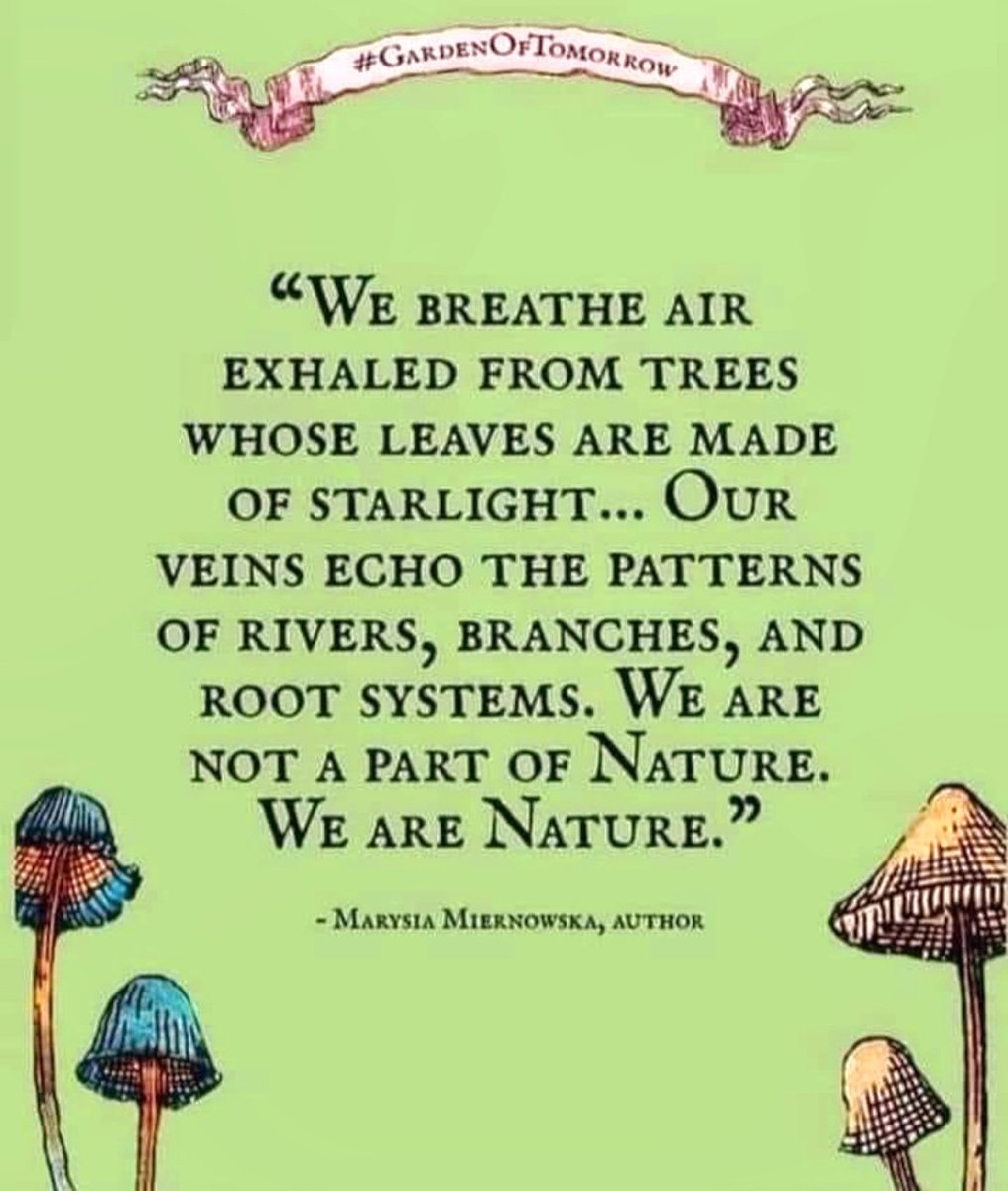 We are not a part of nature. We are one with nature...