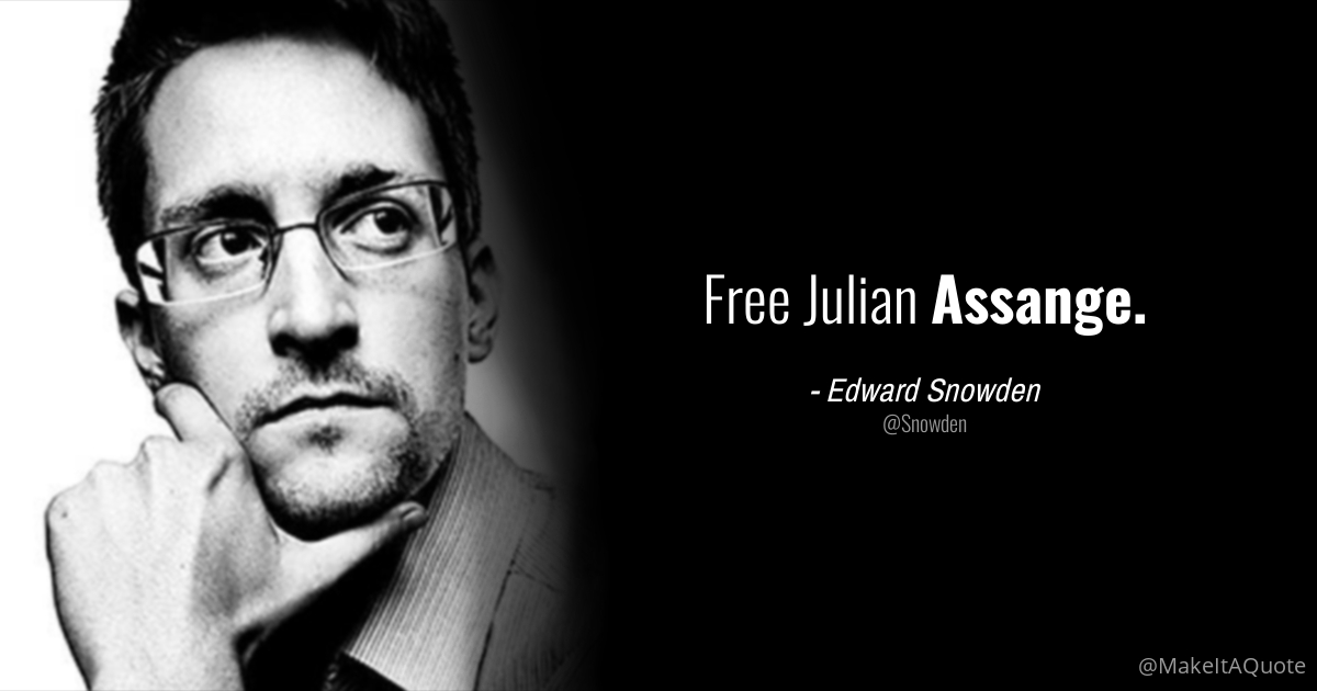 Michell45064244's tweet photo. Free Julian Assange   #EdwardSnowden https://t.co/qqf1cG9rrn