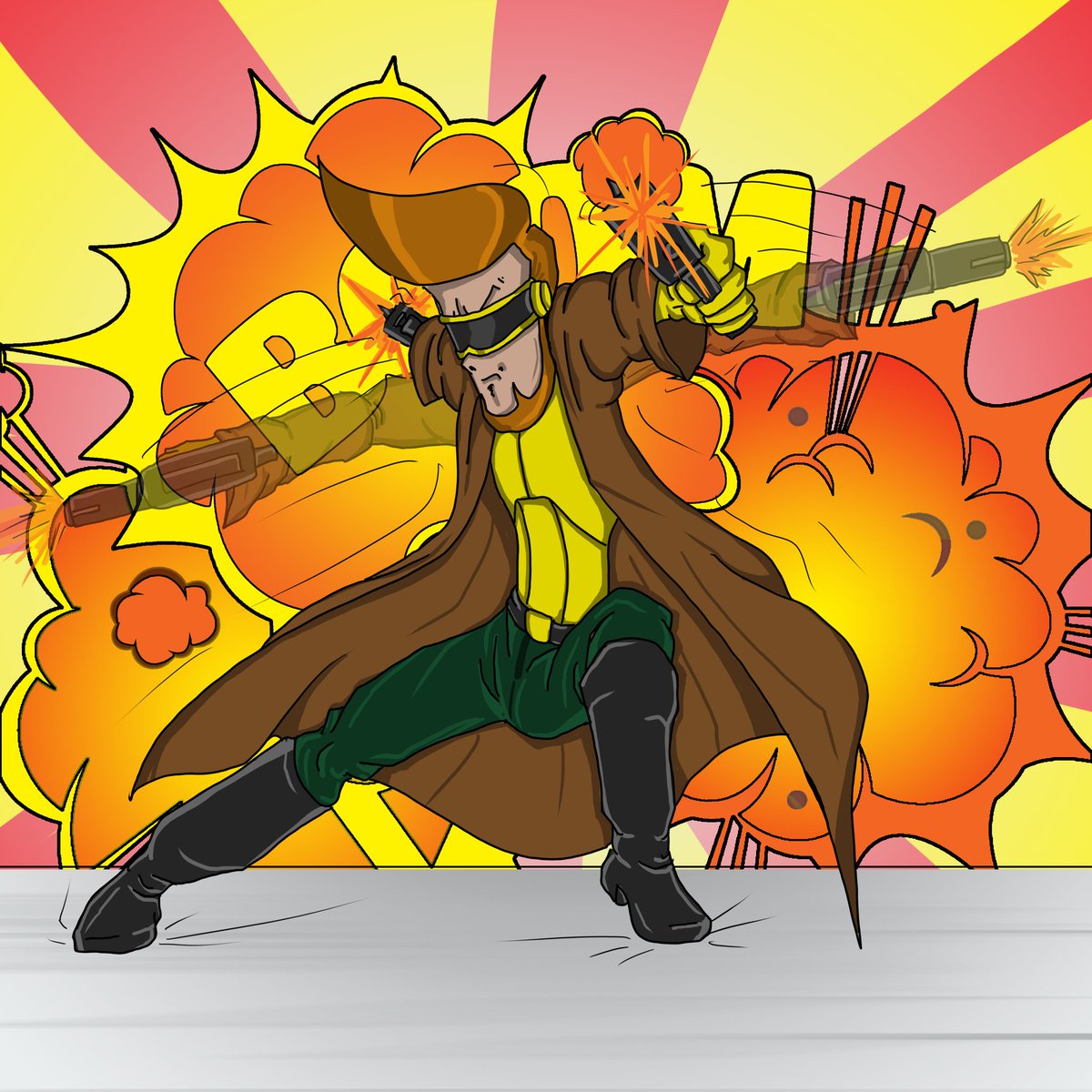 Joejei13's tweet image. New Hero.. Gunmen in action... 🤟😁 #JCDP #illustrations #Illustrator #cartoon #CartoonArt  #Design