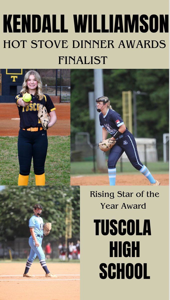 Kendall Williamson (@kwilliamson_8) on Twitter photo I am blessed and honored to say that I have been selected by <a href="/HotStoveDinner/">Hot Stove League Baseball and Softball Awards</a> as a finalist for the Rising Star of the Year Award. Thankful for this recognition. Cant wait for sophomore season in the spring with <a href="/THSMounties/">Tuscola High School</a>!!
<a href="/LindsayMarkos5/">Lindsay Markos</a> <a href="/NCProspectsSB/">Carolina Prospects Softball</a> I am blessed and honored to say that I have been selected by <a href="/HotStoveDinner/">Hot Stove League Baseball and Softball Awards</a> as a finalist for the Rising Star of the Year Award. Thankful for this recognition. Cant wait for sophomore season in the spring with <a href="/THSMounties/">Tuscola High School</a>!!
<a href="/LindsayMarkos5/">Lindsay Markos</a> <a href="/NCProspectsSB/">Carolina Prospects Softball</a>