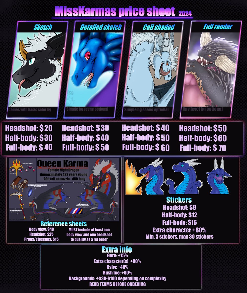 MissKarmaaa's tweet photo. With my queue relatively empty I’m taking new comms! Re.tweets are appreciated:D https://t.co/cRSYMMlTxh