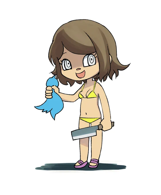 #同じ人が描いた温度差が凄い絵を貼る すまん思ったより温度差なかった 