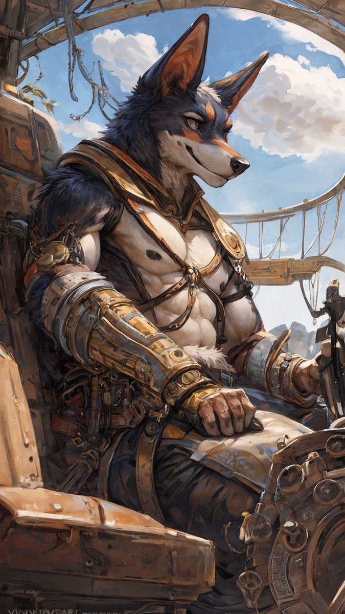 twtesquire's tweet photo. Steampunk Airship Expedition 
#AiArt #2dArt #Furry #FurryArt #GayFurry #AiCommunity https://t.co/6njaCRG5Rg