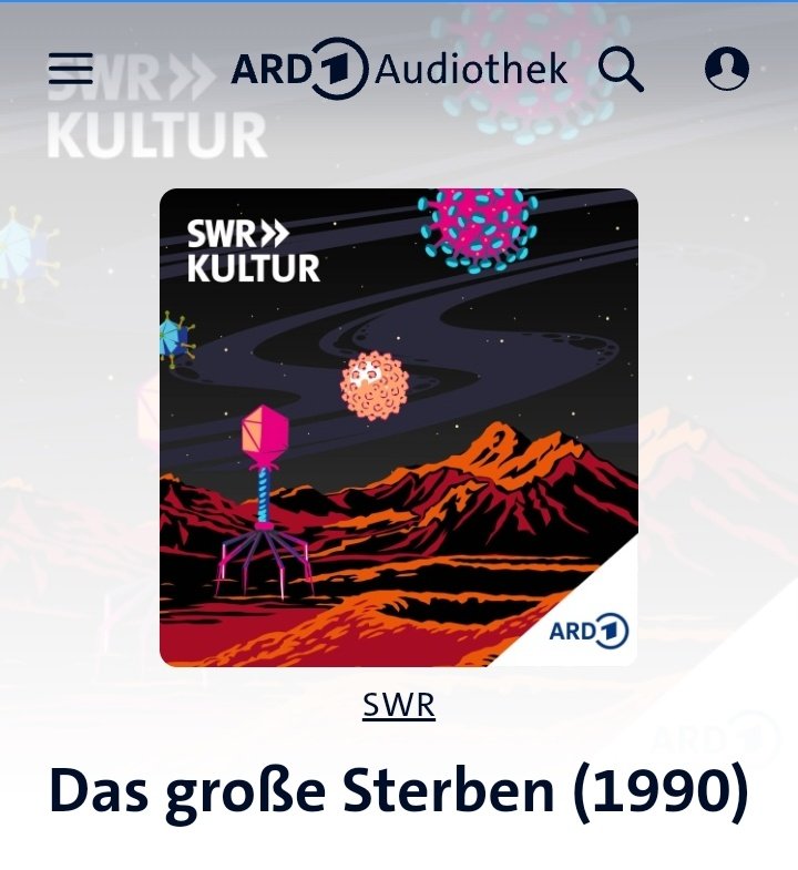 Den Anfang und das Ende einer Epidemie live in einer Radiosendung erleben? 'Das große Sterben' vom 1990 macht es möglich. Neues Hörspiel im #podcast 'Das war Morgen' mit @hermannbella und Aiki Mira ardaudiothek.de/episode/das-wa… #sf #sciencefiction