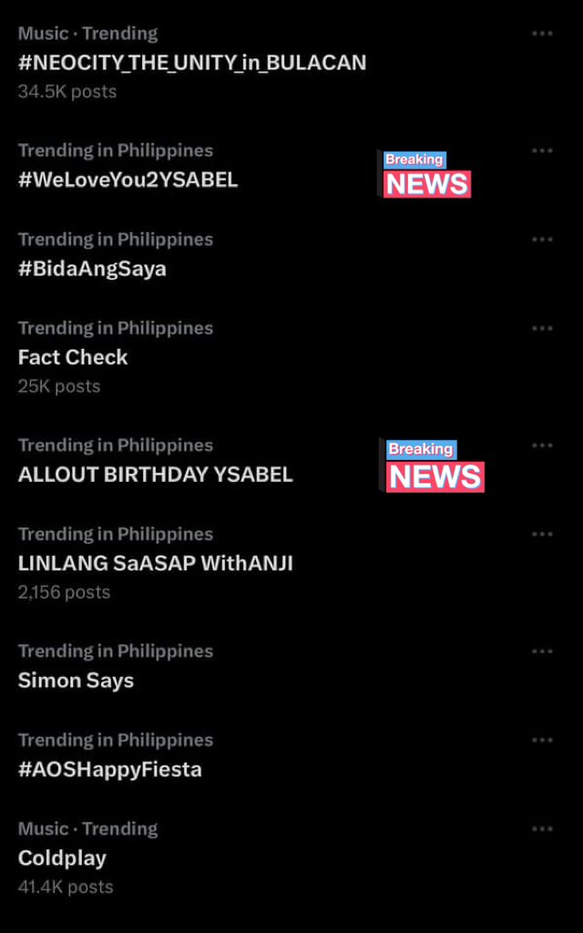 Two tags are trending! Yay ALLOUT BIRTHDAY YSABEL #WeLoveYou2YSABEL