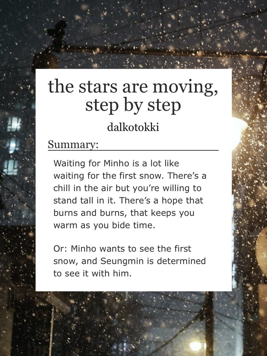 dalkotokki's tweet photo. the stars are moving, step by step

＊ 2mn 🐰🐶
＊ canon compliant, explosive yearning
＊ 22k, one-shot [complete]
🔗 https://t.co/KKFebZyLht https://t.co/MhfaO4e09F