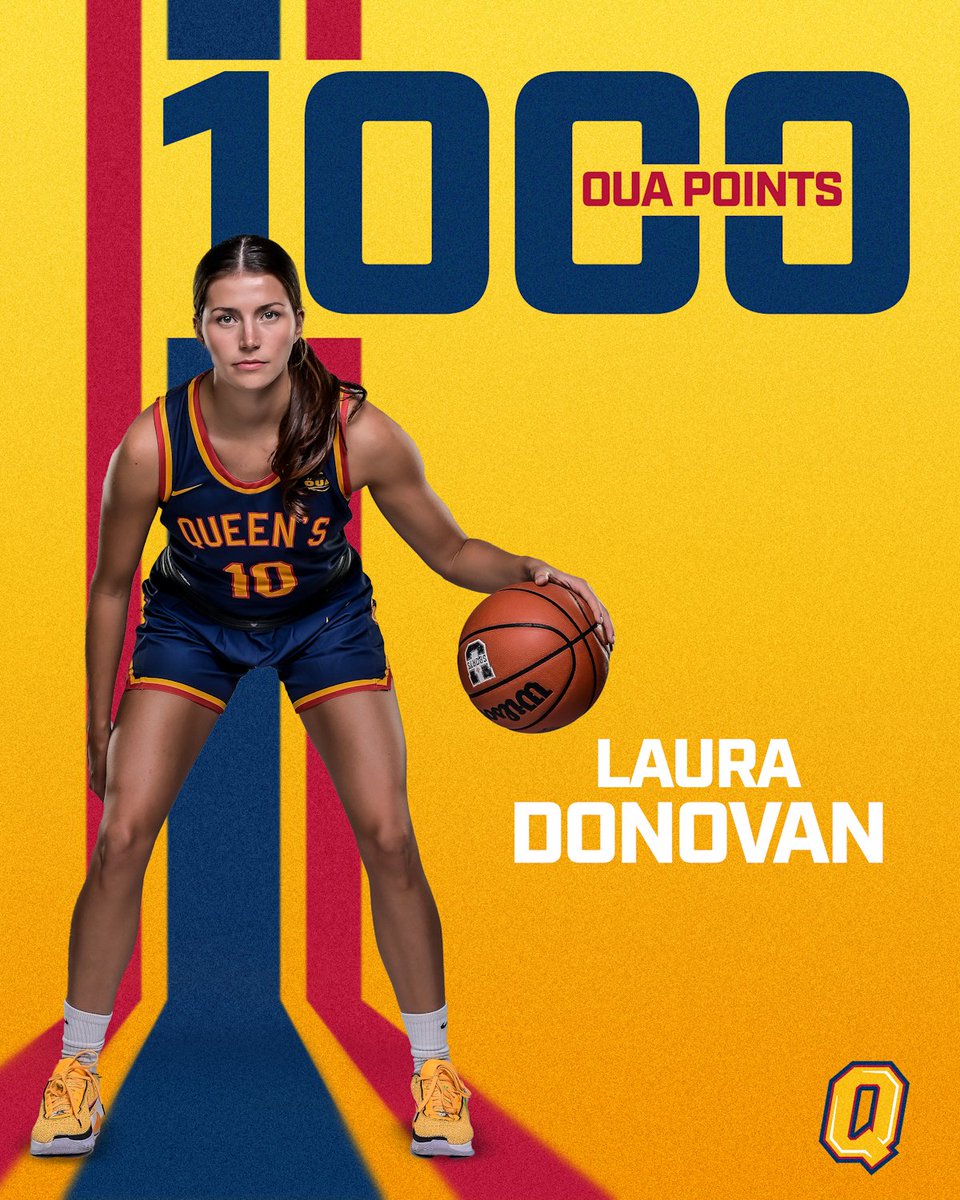 1,000 and then some! 🏀🇷🇴

Congratulations to Laura Donovan who has surpassed the 1,000 career OUA point mark in Queen's Women's Basketball's win in Toronto. Donovan now sits sixth on the program's all-time points list.

#ForGold | #ChaGheill