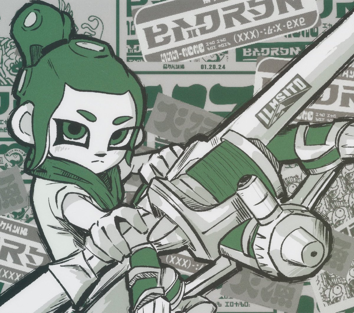 Ilmsitd's tweet photo. fan art for a based green enjoyer :)) @Melodica_Dude #splatoon3 https://t.co/Ls6CmJ1EAW